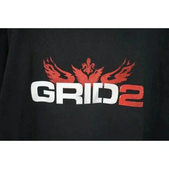 Men's L Black Gaming Tshirt Grid 2 Great Material #437 - Picture 3 of 5